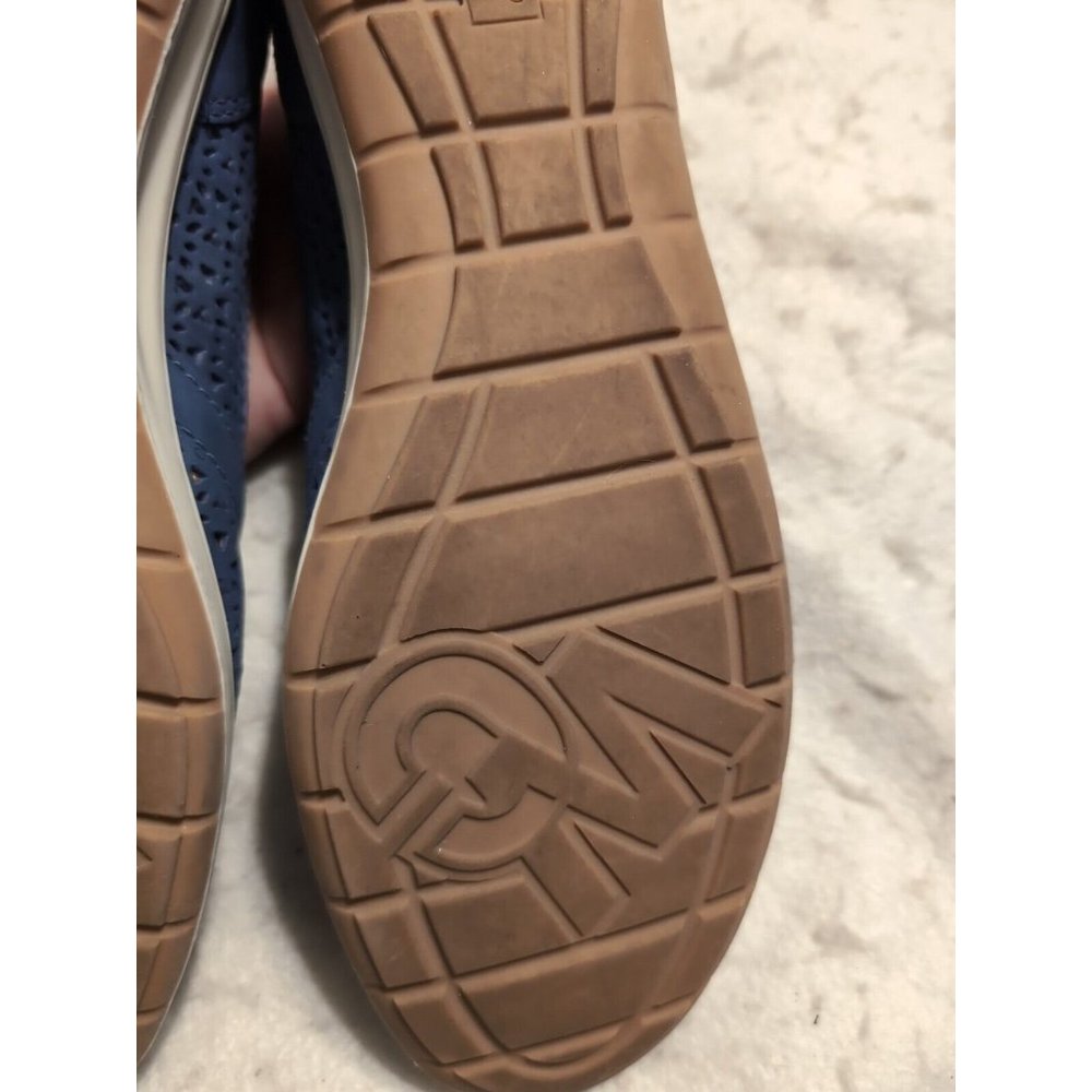 WALKING CRADLES Womens Blue Orleans Wedge Slip On Leather Sneakers Size 8N - Picture 10 of 10